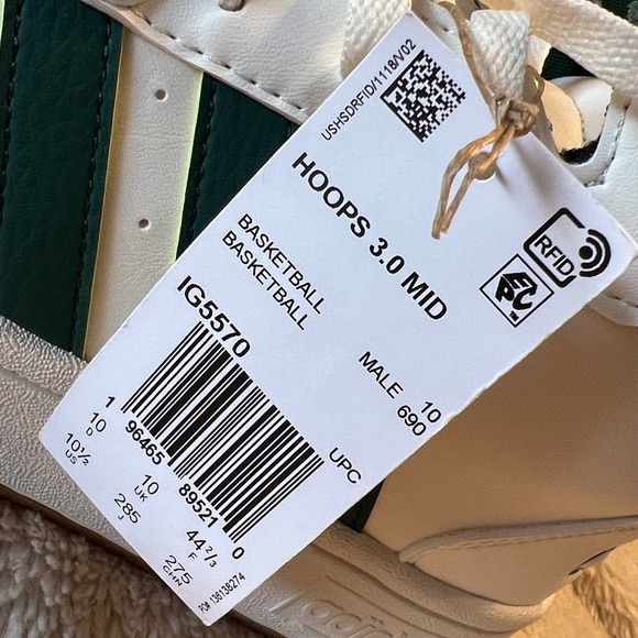 ADIDAS Hoops 3.0 Mid Classic Vintage Look Sneakers - Picture 10 of 13